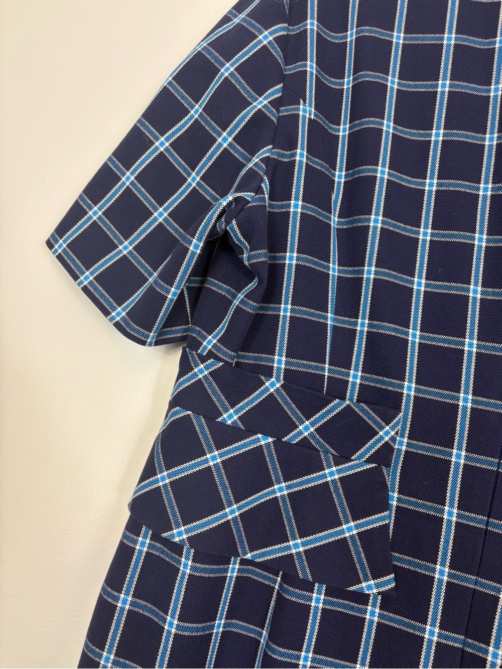 Escada‎ V-Neck Windowpane Sheath Dress - Picture 10 of 16